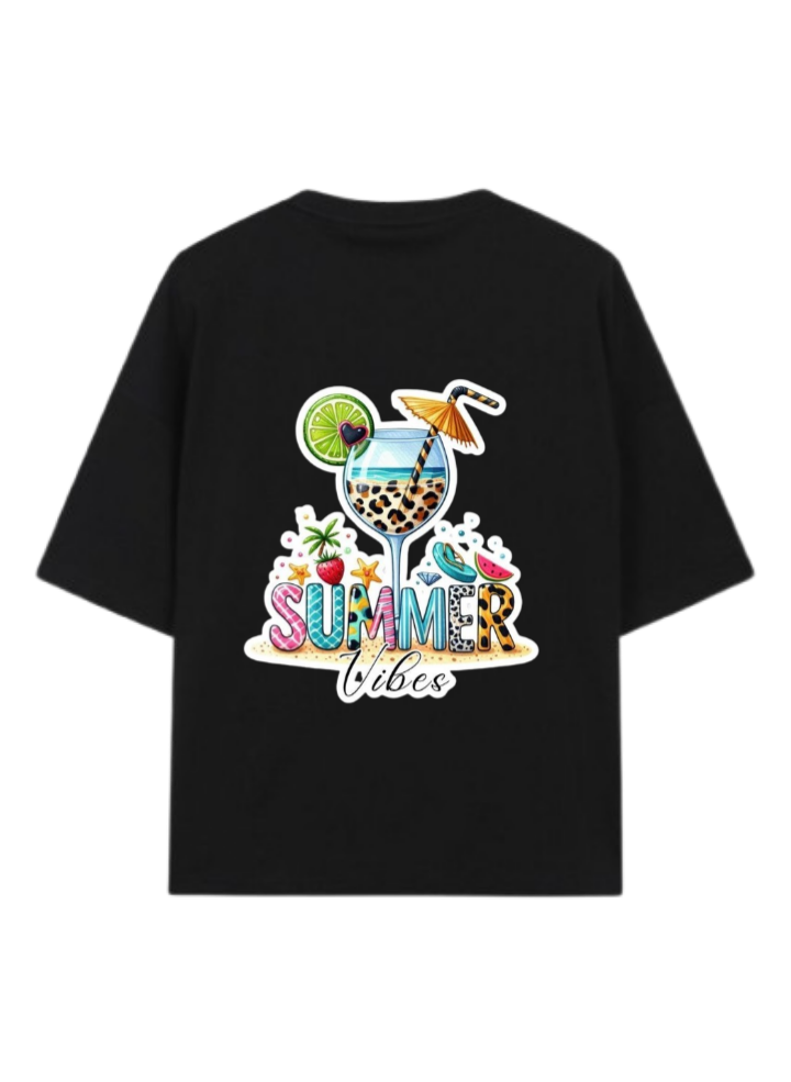 Summer Vibes t- shirt Black Back 36