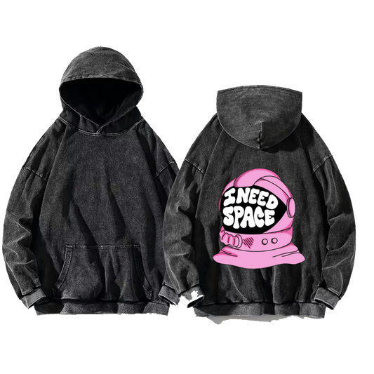 NEED SPACE One Size hoodie Washed Back 36