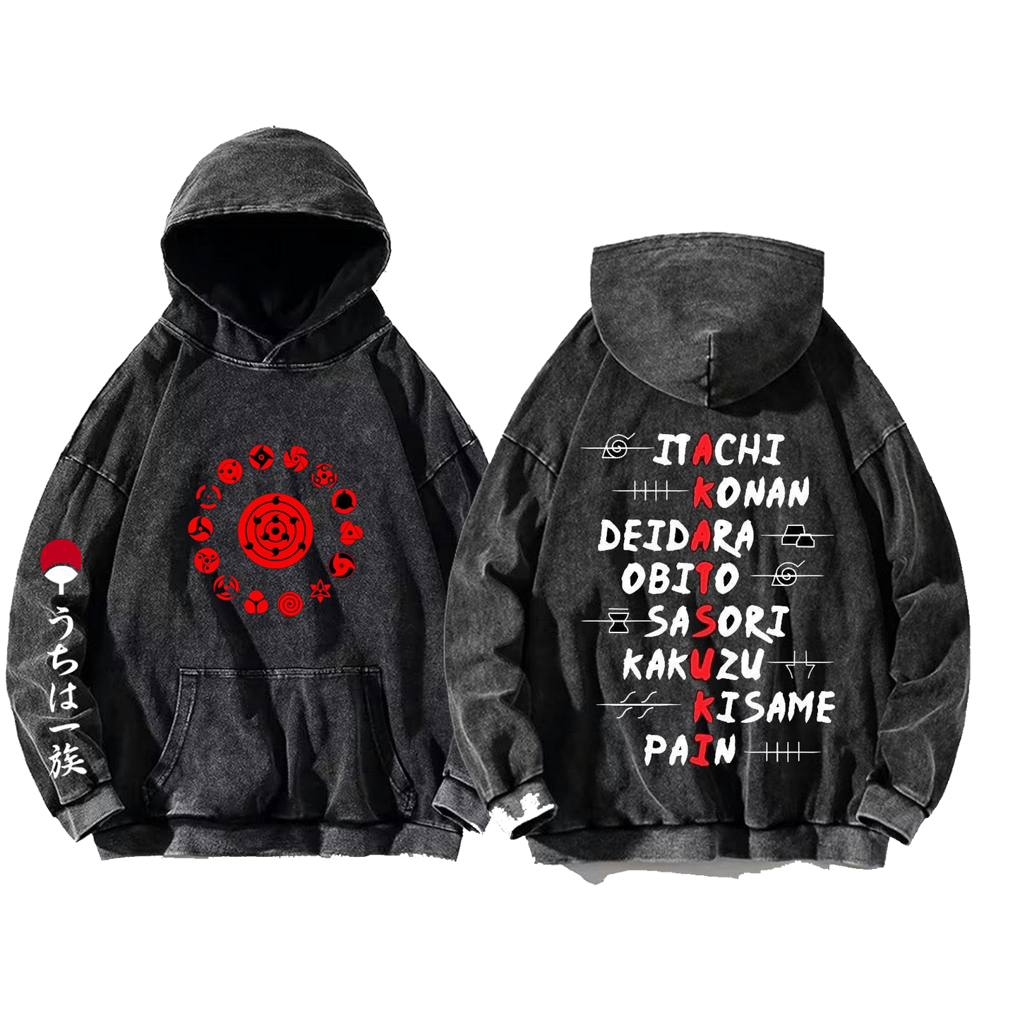 Naruto Shippuden One Size hoodie Washed Back 36