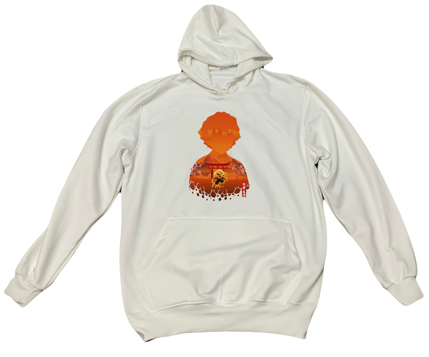 Anime Demon slayer nezuko tanjiro Oversize Hoodie White 36