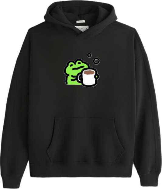 Frog Oversize Hoodie Black 36