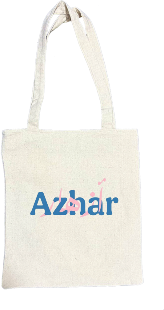 names tote bag beige Azhar 36