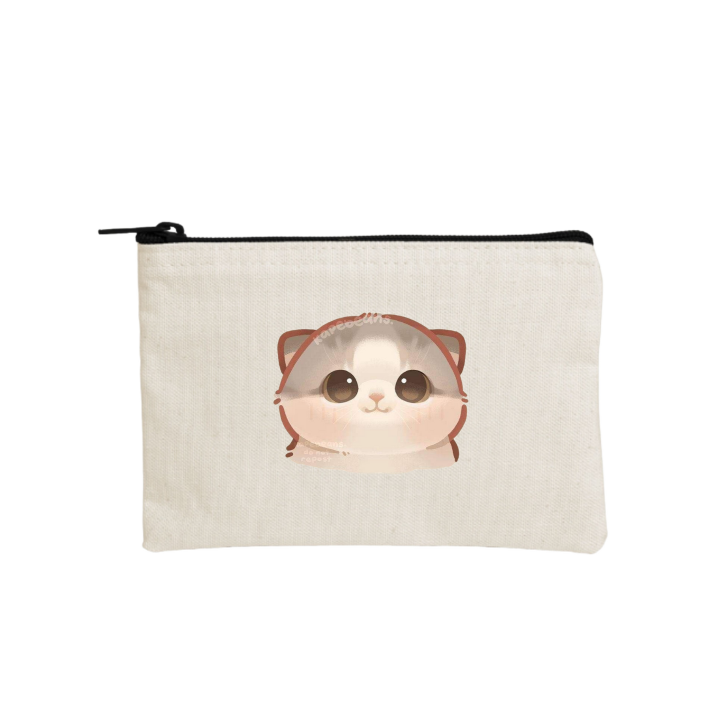 cat wallet pencil case Beige 36