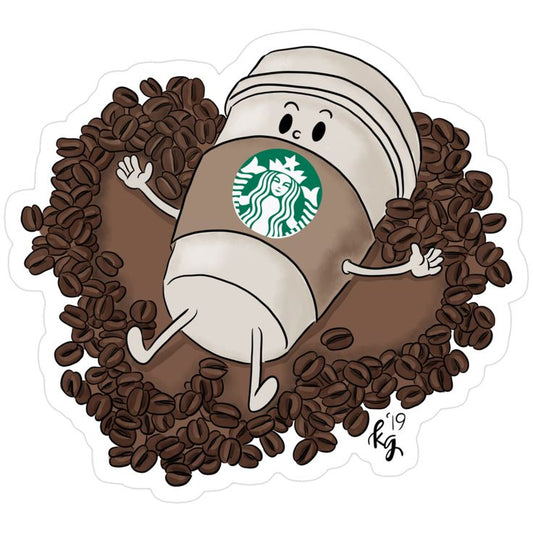 Sticker coffee The famous Starbucks 36