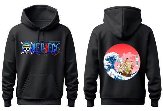 one piece One Size hoodie Black Back 36