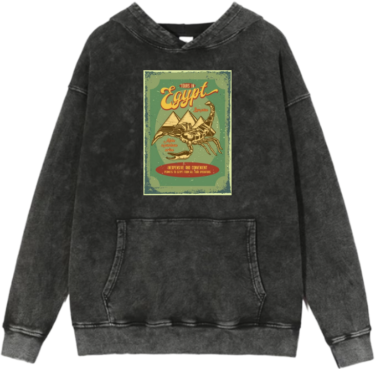 Egypt Over Size hoodie Washed 36