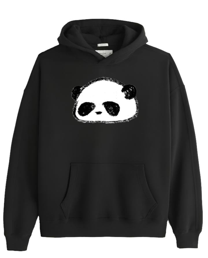 PANDA Oversize Hoodie Black 36