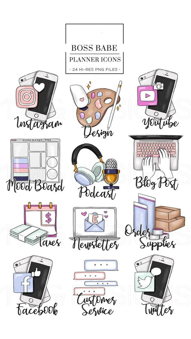 Boss Babe Planner Icons Sticker 207