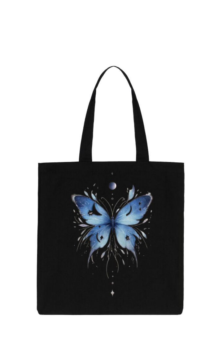 butterflies tote bag Black 36