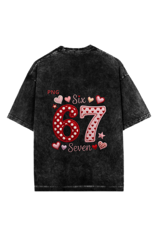 67 designs One Size t- shirt Washed Back 36