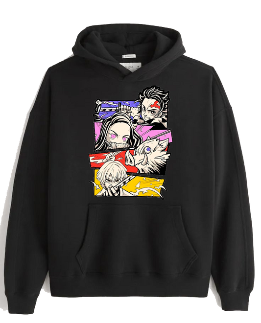 Anime Demon slayer nezuko tanjiro Oversize Hoodie Black 36