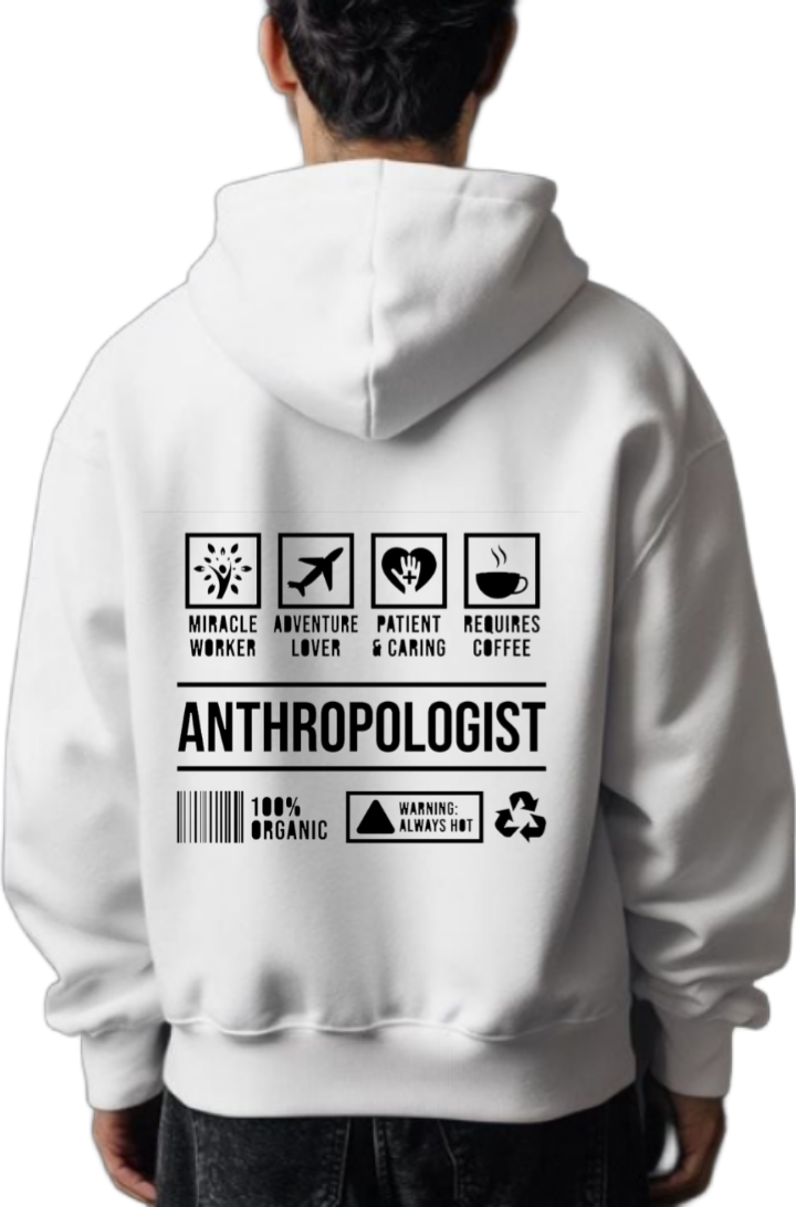 ANTHROPOLOGIST Back text oversize hoodie White back 36
