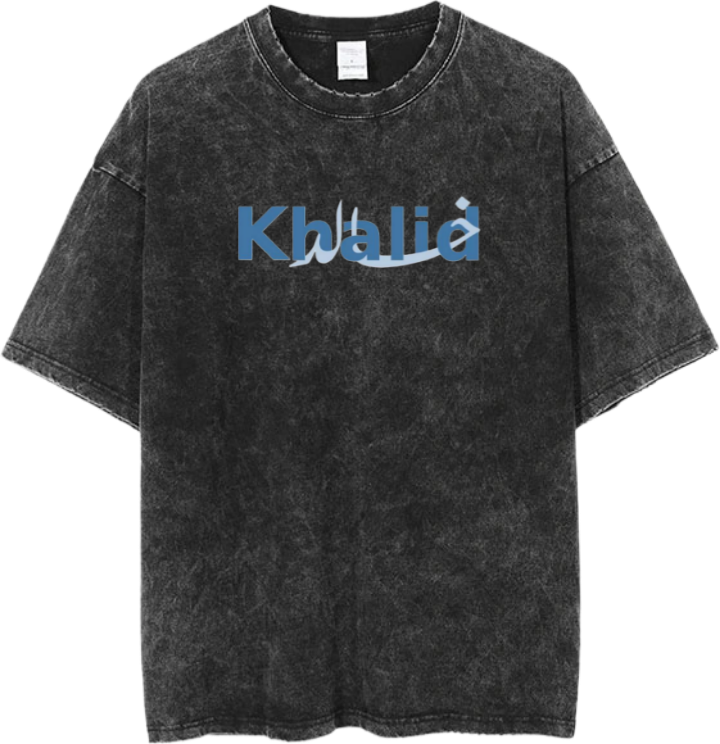 names t- shirt One Size Washed Khalid 38