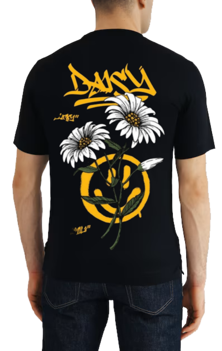 Daisy t- shirt One Size Black back 37