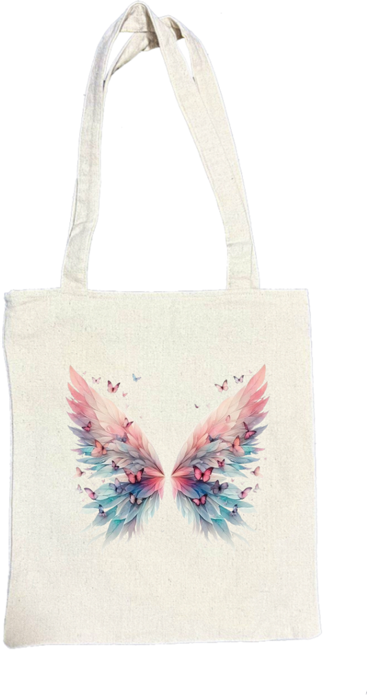 butterflies tote bag Beige 37