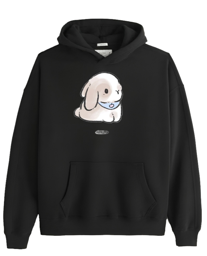 bunny Oversize Hoodie Black 37