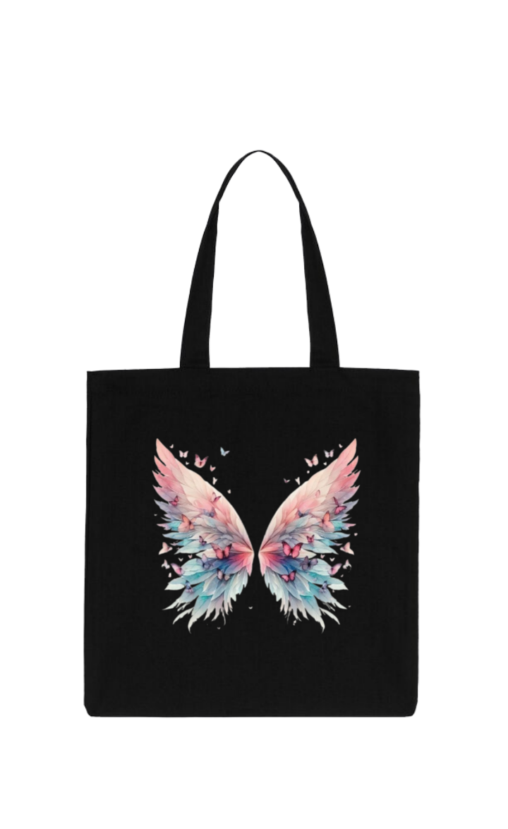 butterflies tote bag Black 37