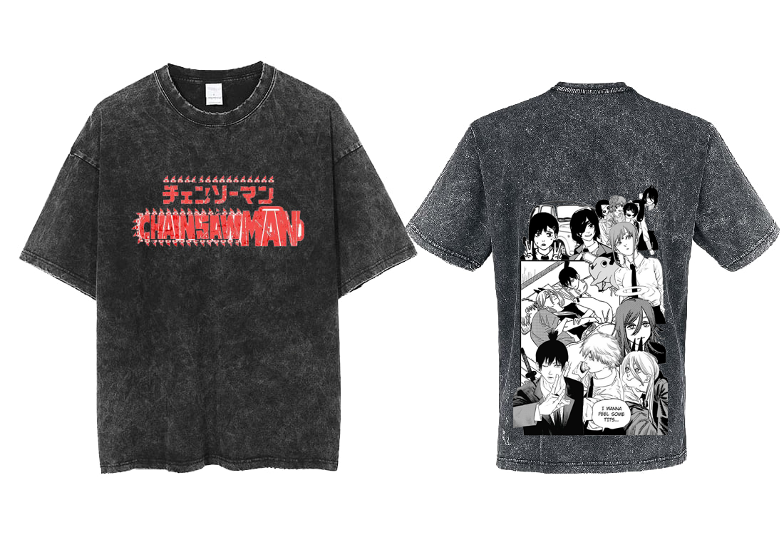 Chainsaw Man t- shirt One Size Washed Back 35