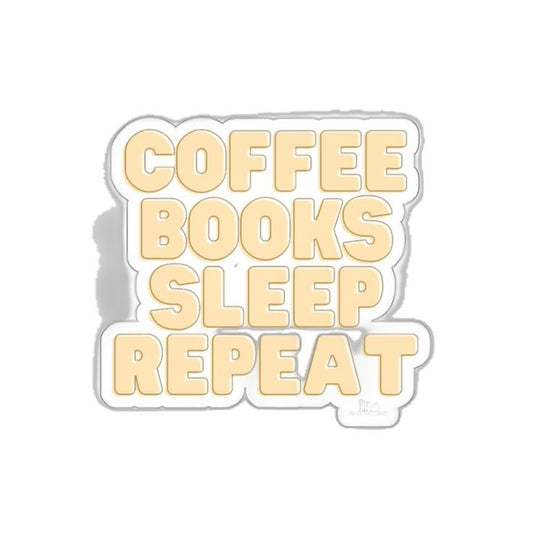 Sticker coffee COFFEE, BOOKS, SLEEP, REPEAT 37