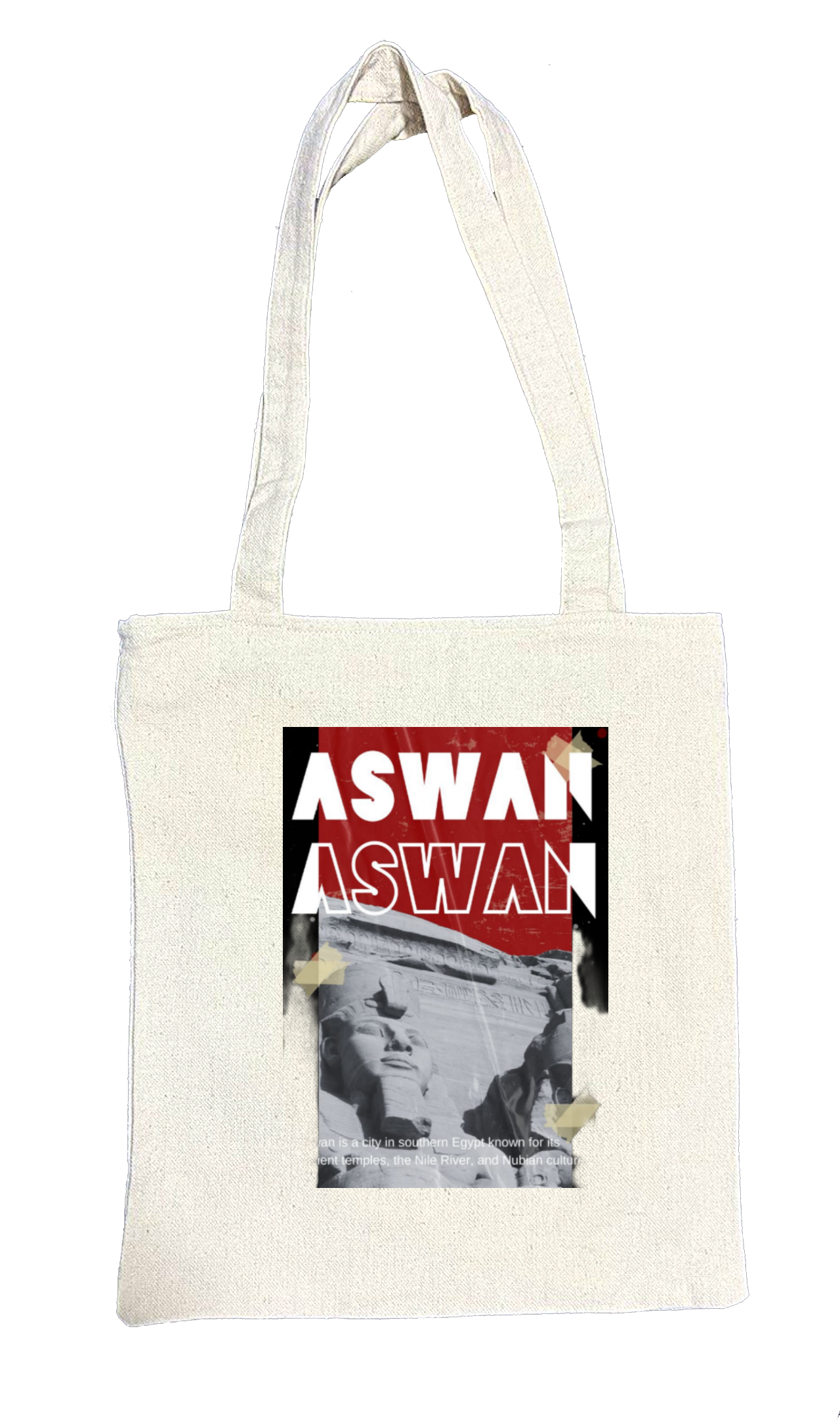 Egypt tote bag beige 37