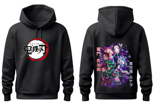 Anime Demon slayer nezuko tanjiro Oversize Hoodie Black 37