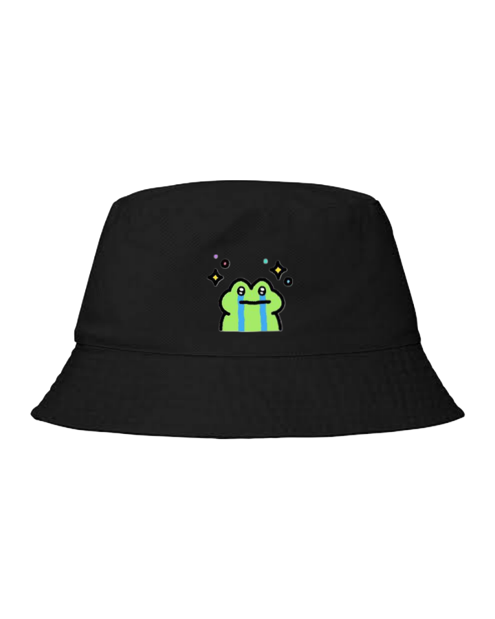Frog Bucket hat Fishman hat cap Black 37