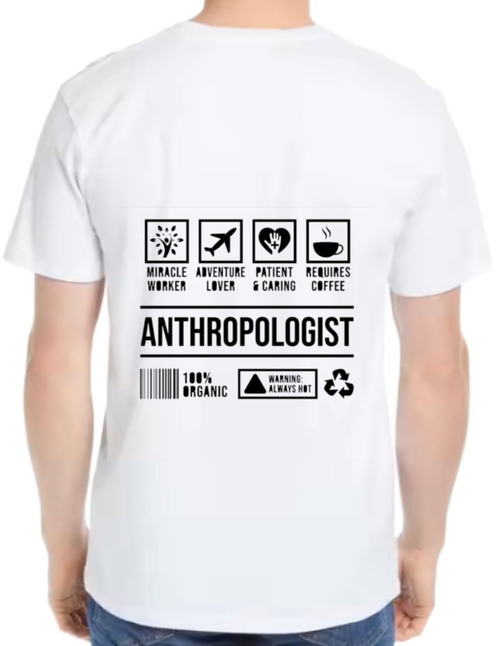 ANTHROPOLOGIST Back text One Size t- shirt White Back 37