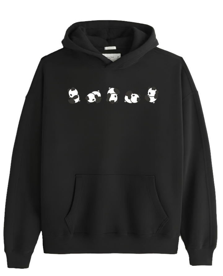 PANDA Oversize Hoodie Black 37