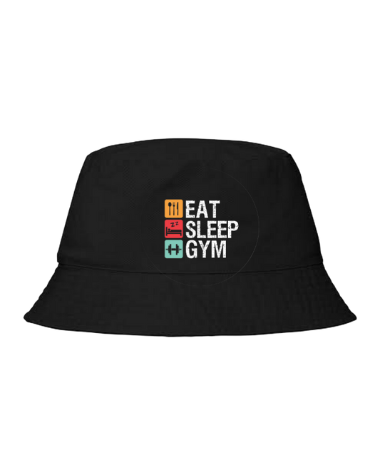 workout gym pilates Bucket hat Fishman hat cap Black 37