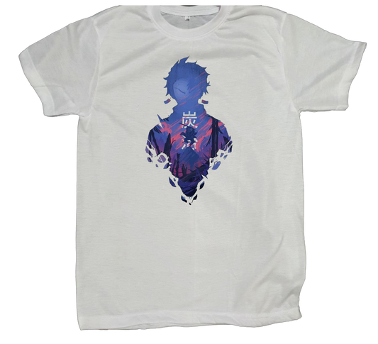 Anime Demon slayer nezuko tanjiro t- shirt fit White 36