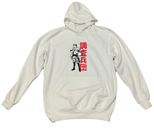 Anime Attack on titan shingeki no kyojin eren levi mikasa Aot White Oversize HOODIE 37