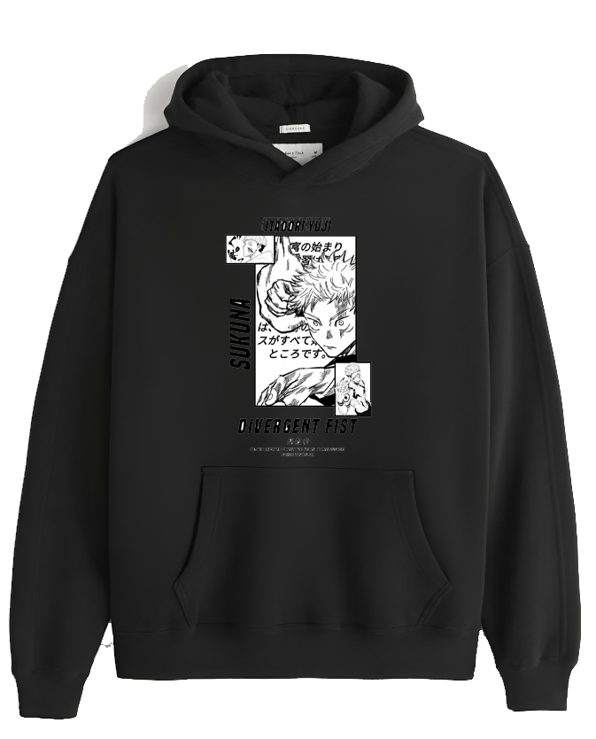 jujutsu kaisen GOJO Oversize  Hoodie Black 37