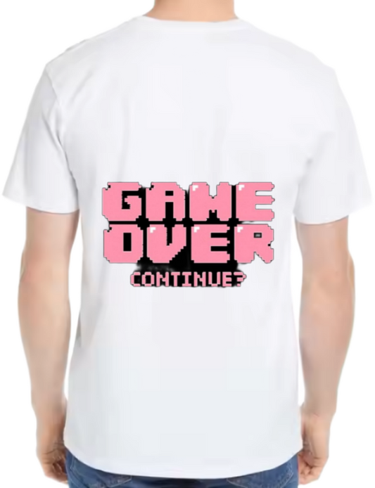 GAME OVER t- shirt One Size White back 37