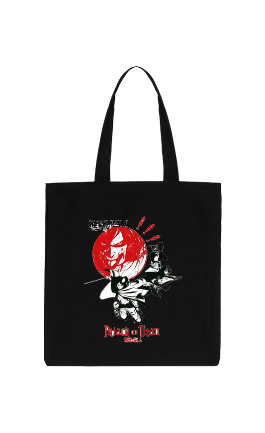 Anime Attack on titan shingeki no kyojin Aot Black tote bag 38
