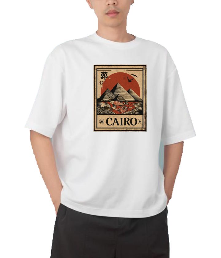 Egypt t- shirt Over Size White 38