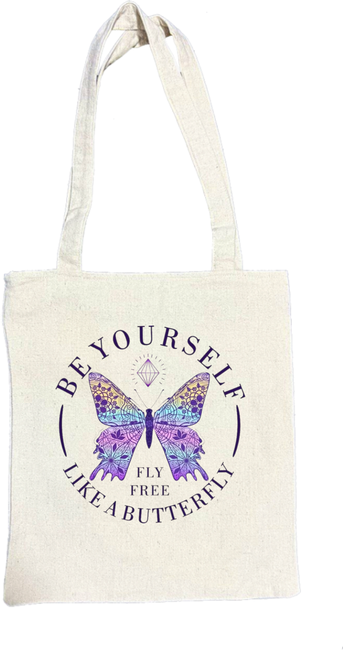 butterflies tote bag Beige 38
