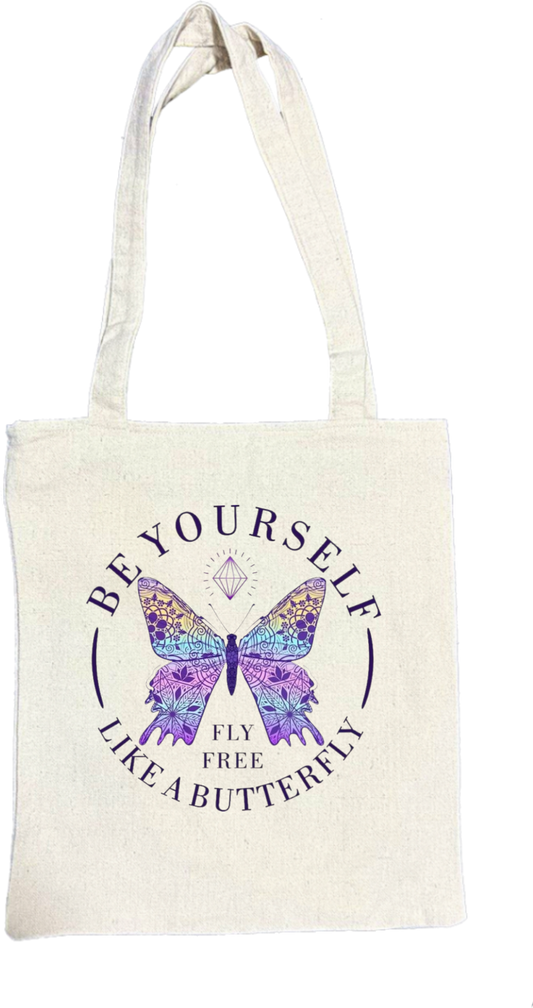 butterflies tote bag Beige 38