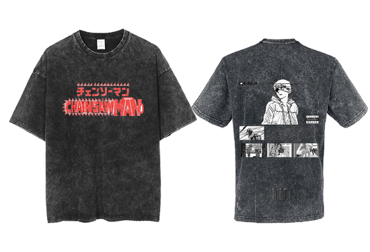 Chainsaw Man t- shirt One Size Washed Back 36