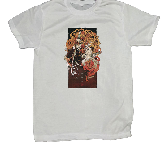 Anime Demon slayer nezuko tanjiro t- shirt fit White 37
