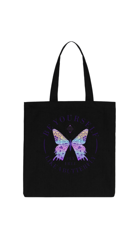 butterflies tote bag Black 38