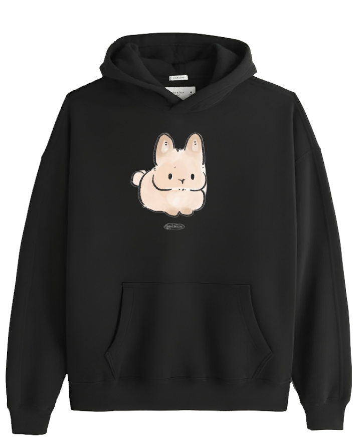 bunny Oversize Hoodie Black 38
