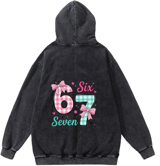 67 designs Oversize Hoodie Washed Back 38
