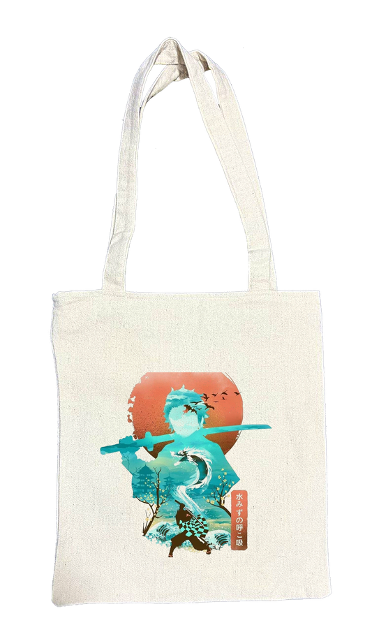 Anime Demon slayer nezuko tanjiro tote bag Beige 38