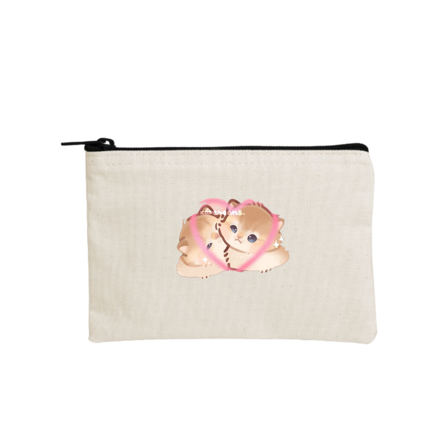 cat wallet pencil case Beige 38