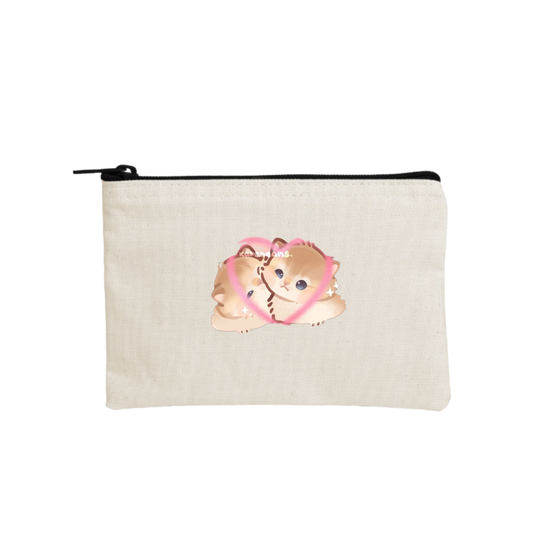 cat wallet pencil case Beige 38