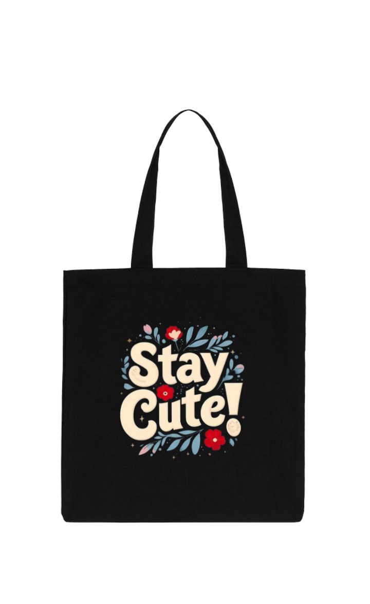 Stay Cute! tote bag Black 168