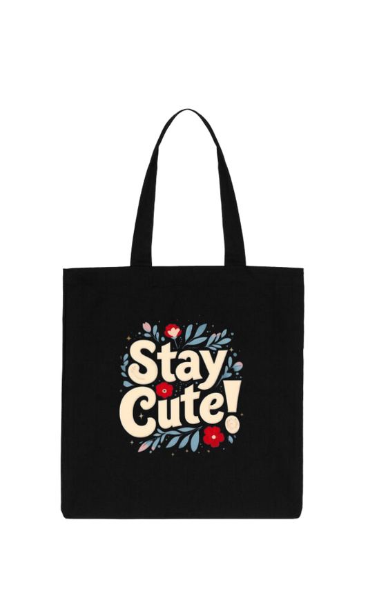 Stay Cute! tote bag Black 168