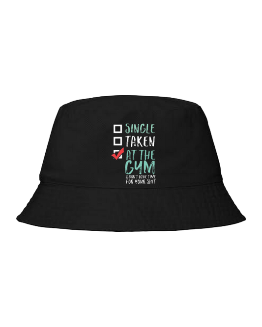 workout gym pilates Bucket hat Fishman hat cap Black 38