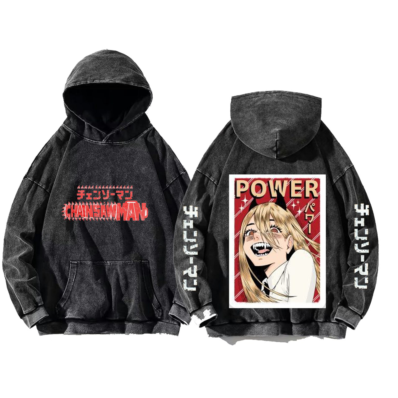 Chainsaw Man One Size hoodie Washed Back 38