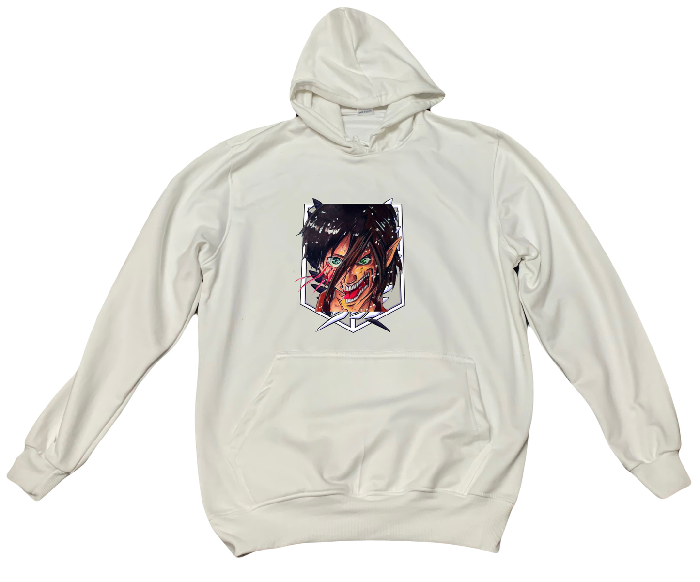 Anime Attack on titan shingeki no kyojin eren levi mikasa Aot White Oversize HOODIE 38
